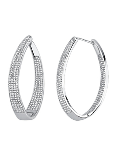 argola oval cravejada ródio na internet