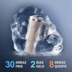 Romantic Crown Copo Térmico Inox 1,2l Com Alça, Tampa, Canudo Inox E Escova - PEQUIBR IMPORTS