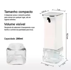 Porta sabonete líquido com sensor automático - PEQUIBR IMPORTS