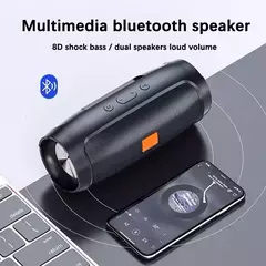 Alto-falante Bluetooth sem fio portátil, 8D Mini Soundbar, Estéreo duplo, Repr