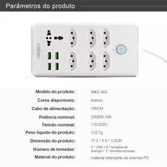 Imagem do Extensão tomada?Tomada usb?Extensão de tomada?Regua tomada de energia?Extensã