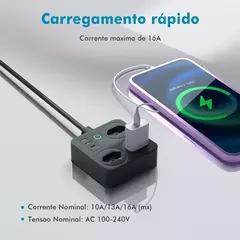 Extensão tomada?Tomada usb?Extensão de tomada?Regua tomada de energia?Extensã - loja online