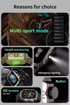 Imagem do 2025 novo para xiaomi militar relógio inteligente masculino ip68 5atm esportes