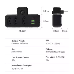 Extensão tomada?Tomada usb?Extensão de tomada?Regua tomada de energia?Extensã