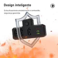 Extensão tomada?Tomada usb?Extensão de tomada?Regua tomada de energia?Extensã - PEQUIBR IMPORTS