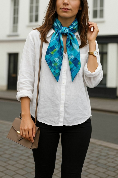 Máxi Lenço Essência - Em Seda Poliéster - comprar online