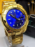 Rolex Yacht-Master dourado azul a prova dagua
