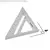 Esquadro Métrico Triangular de Alumínio 180mm (7") - WorkPro Brasil