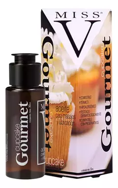 Miss V Gourmet Sabor Cupcake Aceite Masajes Lubricante 30ml - comprar online