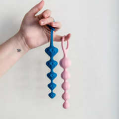 Satisfyer Love Beads Kit X2 Plug Anal Inexpulsable Silicona Color Rosa/turquesa en internet
