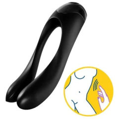 Satisfyer Candy Cane Dedo Vibrador Color Negro - comprar online