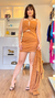 VESTIDO DECOTE E PREGAS
