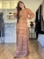 VESTIDO LONGO BABADOS COM DETALHE ILHÓS - comprar online