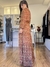 VESTIDO LONGO BABADOS COM DETALHE ILHÓS - Mirelle Fernandes Store