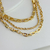 Colar Folheado 3 Correntes em 1 Dourado - loja online