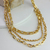 Colar Folheado 3 Correntes em 1 Dourado na internet
