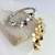 Bracelete Pulseira Flores com Miolo Strass - comprar online