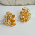Brinco Bijuteria Orgânico com Strass - Lia Franco