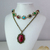 Colar Ouro Velho Vintage Pedras Coloridas - Lia Franco