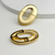 Brinco Bijuteria Folheado Oval Mix de Banho Dourado Fosco e Verniz na internet