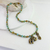 Colar Resina Longo com Pingente Elefante Azul