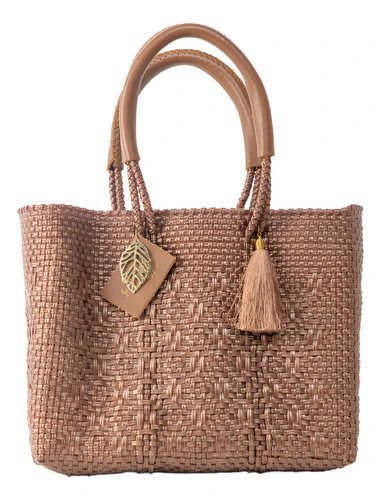 Bolsa Hecha A Mano Modelo Frida Mini Metálicas Café Metálico