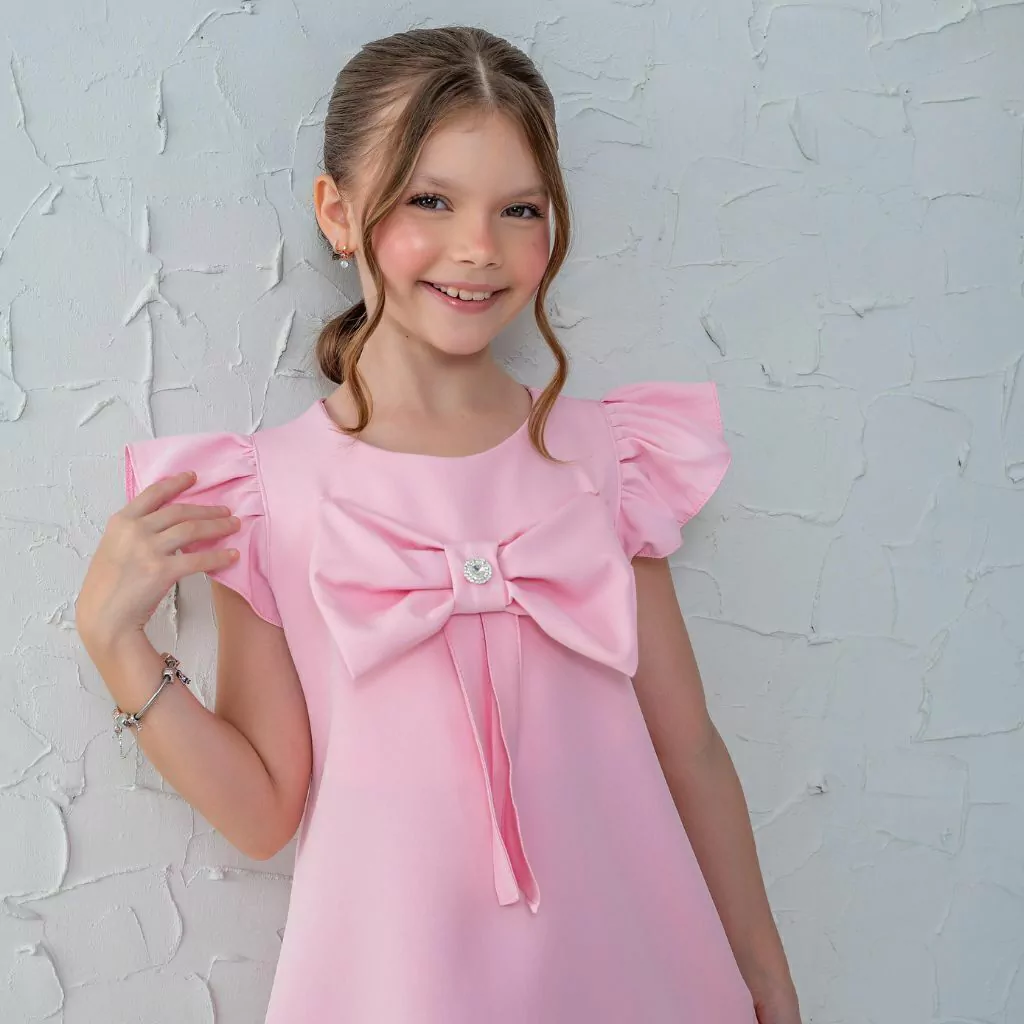 Vestido Alfaiataria com Laço Rosa