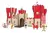 Castillo medieval de madera con figuras