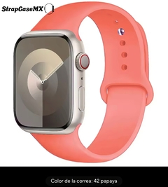 Correa Sylicon Para Apple Watch Papaya