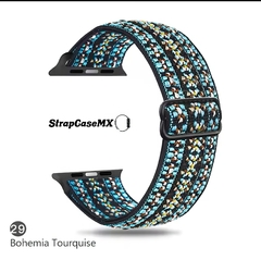 Correa Diseño Tejido Bohemia turquesa