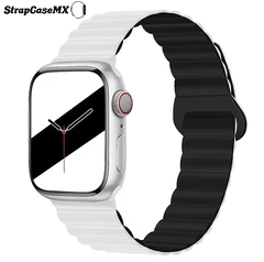 Correa Magnetica Silicon Para Apple Watch White Black