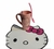 Set Taza Alta Kitty + Mantel + Cuchara