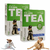 Kit 02 de Coleiras Antipulga TEA para filhotes e cães pequenos, com dois pacotes e ilustrações de cães.
