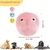 Brinquedo gato Bola interativa de pelúcia para gatos na cor rosa, com dimensões de 5cm de diâmetro, ao lado de bolas em outras cores.