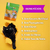 Imagem do kit de petisco natural Pé de Galinha para cães e gatos, destacando seus benefícios em fundo amarelo.
