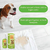 Um cachorro beagle em um ambiente interno, olhando para o produto Pipi Certo Pet Clean Adestrador Sanitário, que está ao seu lado, com instruções sobre como utilizá-lo.