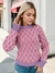 Blusa Tricot Manga Longa Geométrica - comprar online