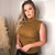 Blusa Tricot Gola Alta Sem Manga - Fashion Majestic