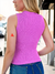 Blusa Tricot Gola Alta Sem Manga - loja online