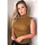 Blusa Tricot Gola Alta Sem Manga - Fashion Majestic
