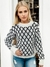 Blusa Tricot Manga Longa Geométrica - Fashion Majestic