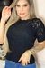 Blusa Tricot Manga Curta Gola Alta - loja online