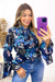 Blusa Crepe Manga Longa Detalhe Amarrar - loja online