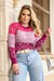 Blusa Tricot Geometrica Manga Longa - Fashion Majestic