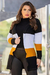 Casaco Tricot Listrado Tricolor - Fashion Majestic