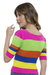Cropped Tricot Modal Manga Curta Listras - Fashion Majestic