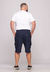 Bermuda Macaw 7853 Azul Marinho Elastico Plus Size Sarja - Fashion Majestic