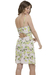 Imagem do Vestido Curto Viscolycra Alças Folhas Verde Vazado