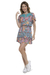 Vestido Curto Crepe Mangas Curtas Flok - Fashion Majestic