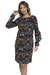 Vestido Curto Estampado Babado Mangas - loja online